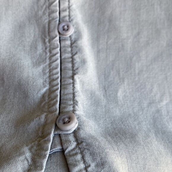 NWT Anthro Cloth & Stone Raglan Ruffle Neck Blouse in Blue/Green Size: M - Picture 16 of 16